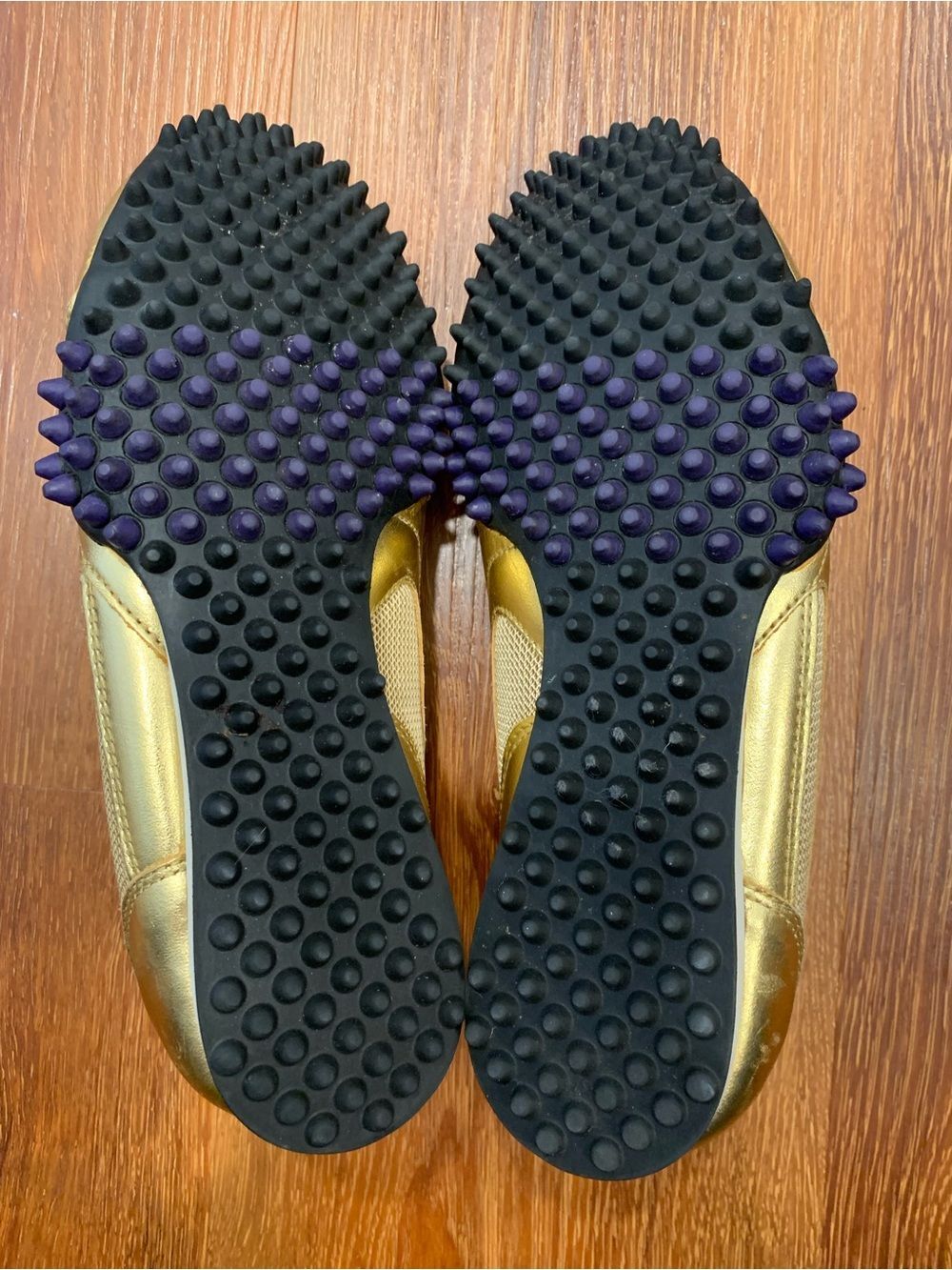 PUMA 5000m Gold Athletic Shoes Womens 8.5 Metallic Vintage Y2K Spiky Sole - Picture 5 of 13